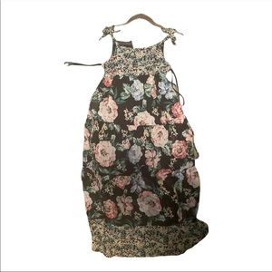 Girls long flowing flower spring dress
